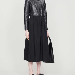 Shop Women's Black Cropped Leather Jacket