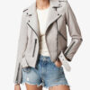 Cropped Biker Jacket Womens