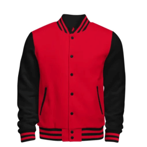 Men’s Red Leather Varsity Jacket