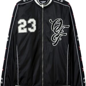 Men’s Black Leather Letterman Jacket