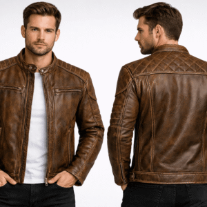 Best Brown Quilted Leather Jacket