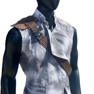 Buy White Distressed Star War Jedi Survivor Vest and Belt