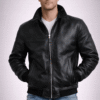 Premium Bomber Leather Jacket