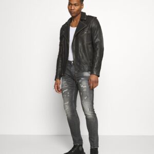 Premium Hugo Black Leather Biker Jacket