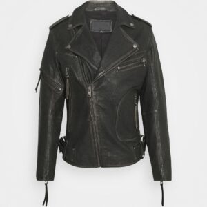 Purchase Hugo Black Leather Biker Jacket
