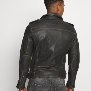 Shop Hugo Black Leather Biker Jacket