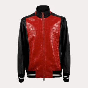 Wallace Red Alligator Leather Jacket