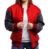 Women’s Bomber Varsity Leather Jacket