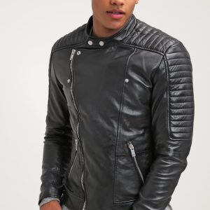 Arnaldo Black Quilted Leather Jacket