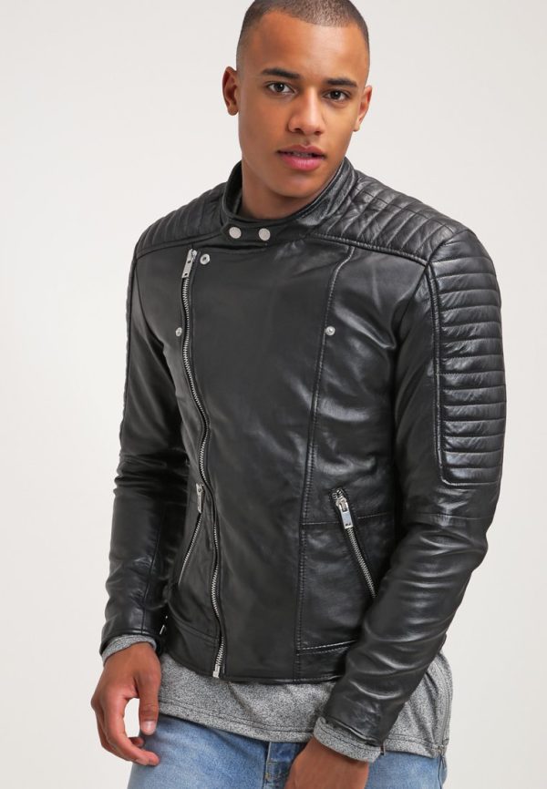Arnaldo Black Quilted Leather Jacket