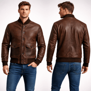 Best Brown Bomber Leather Jacket