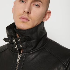 Best Grove Black Sherpa Leather Jacket