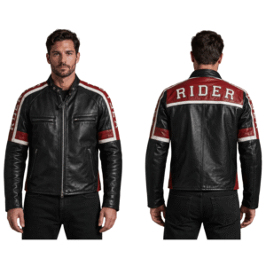 Best Red Black Biker Jacket