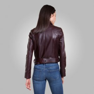 Buy Bridge Brown Leather Biker Jacket