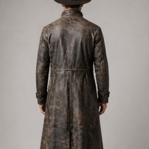 Buy Brown Leather Duster Coat
