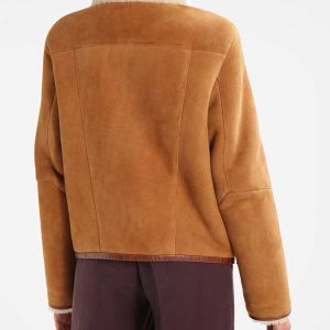 Buy Canon Brown Suede Shearling Jacket