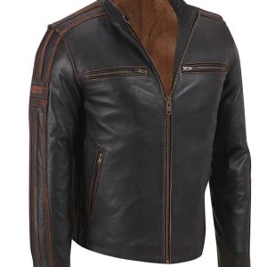 Buy Doric Black Leather Jacket