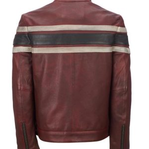 Buy Glamour Maroon Leather Jacket