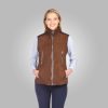 Orchid Brown Suede Leather Vest Women