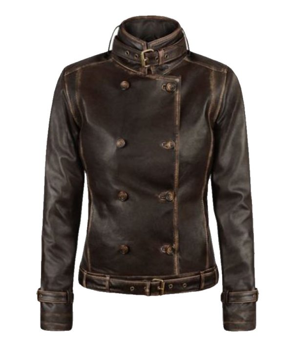 Buy Women Brown Scarlett Johansson Biker Jacket