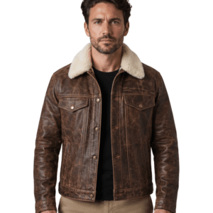 Online Brown Leather Jacket