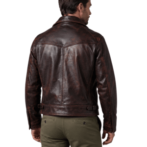 Online Burgundy Biker Jacket