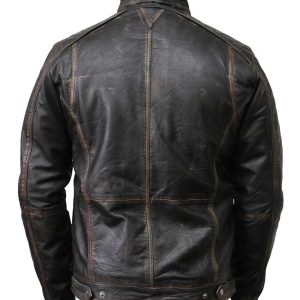 Online Heck Black Biker Leather Jacket