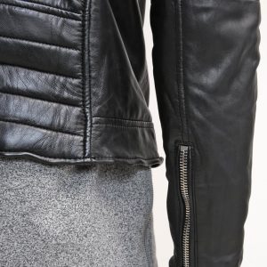 Premium Arnaldo Black Quilted Leather Biker Jacket