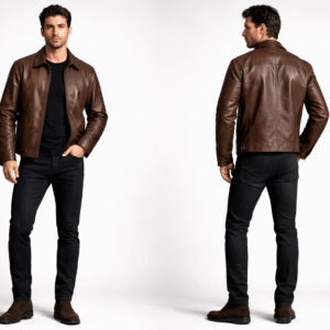 Premium Distressed Brown Biker Jacket