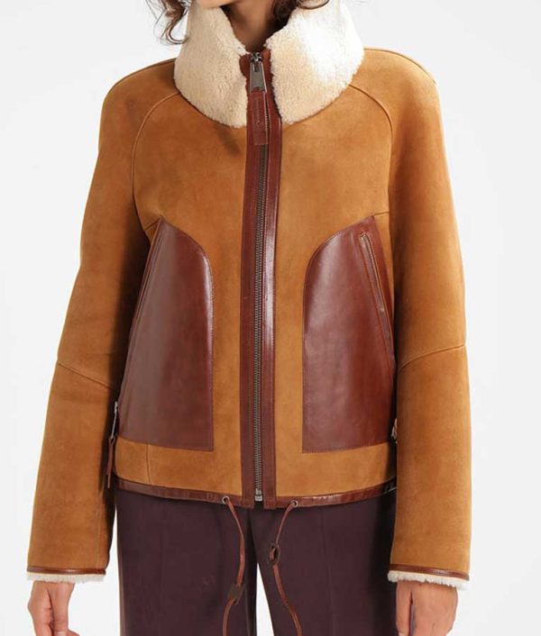 Canon Brown Suede Shearling Jacket