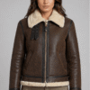 Shop Brown B3 Bomber Shearling Jacket