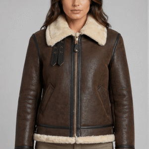 Shop Brown B3 Bomber Shearling Jacket