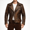 Javier Quilted Brown Leather Jacket