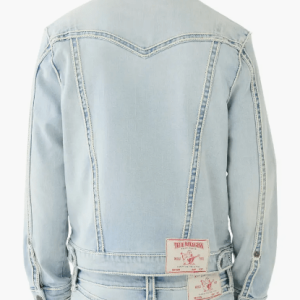 Men’s Denim Trucker Jacket In Sky Blue