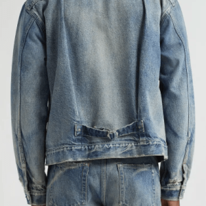 Men’s Blue Distressed Denim Jacket
