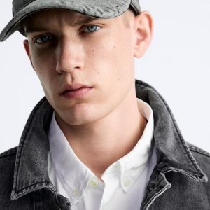 Men’s Black Oversized Denim Trucker Jacket