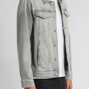 Men’s Gray Denim Trucker Jacket