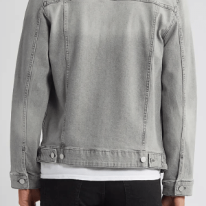 Men’s Gray Denim Trucker Jacket