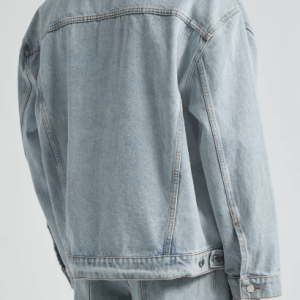 Men's Oversized Denim Jacket In Sky Blue