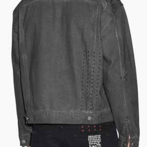 Men’s Trucker Style Denim Jacket In Black