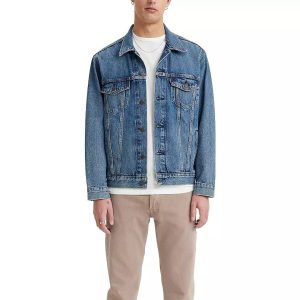 Men’s Vintage Denim Jacket In Blue
