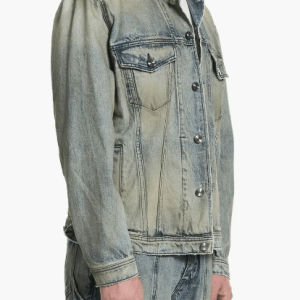 Men’s Distressed Blue Denim Jacket