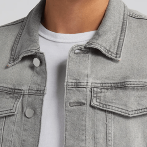 Men’s Gray Denim Trucker Jacket