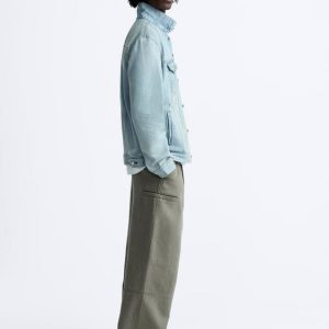 Men’s Vintage Denim Jacket In Sky Blue