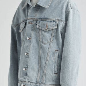 Men's Oversized Denim Jacket In Sky Blue