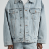 Men's Oversized Denim Jacket In Sky Blue
