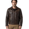 Buy Brown Leather Biker Jacket
