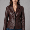Buy Dark Burgundy Blazer Jacket
