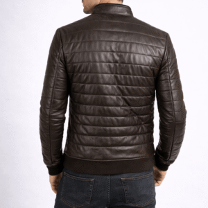 Buy Quilted Brown Bomber Jacket