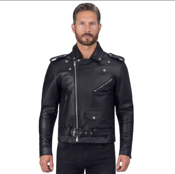 Motorcycle Leather Jacket Black